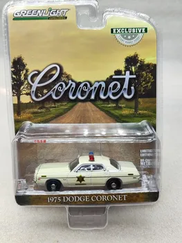 1:64 1975 Полицейская машина Dodge Coronet, литая под давлением модель автомобиля из металлического сплава, игрушки для подарочной коллекции