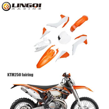 LINGQI Pit Dirt Bike Мотоцикл KTM 250 2013-2015 Комплекты Обтекателей для кузова Переднее Заднее Крыло Детали Защитной Пластины Топливного бака