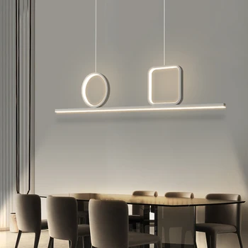 Люстры для столовой, современные минималистичные креативные лампы в полоску, Скандинавский светодиодный подвесной светильник для офиса, украшение дома, освещение